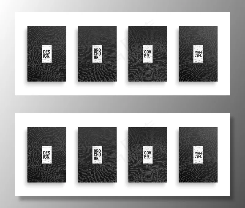 科技简约风格小册子套eps,ai矢量模版下载