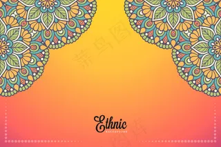 金色矢量豪华装饰曼荼罗设计背景