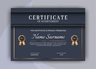 证书模板背景。授予文凭设计空白。插画设计