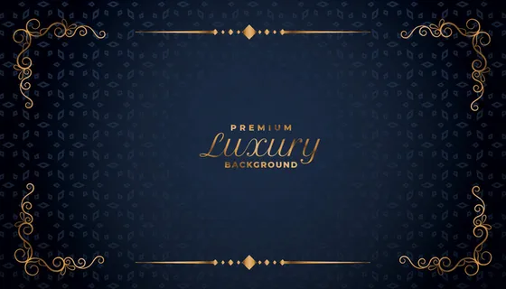 装饰性花卉转角框豪华背景设计