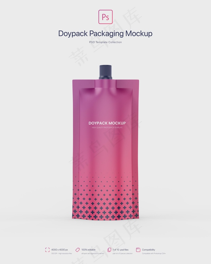 Doypack包装顶部喷口模型样机