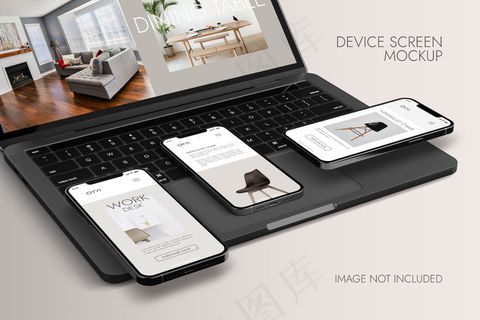 手机和笔记本电脑屏幕-设备模型样机