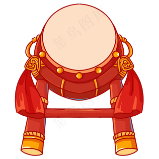 新年仰视金边精致大鼓