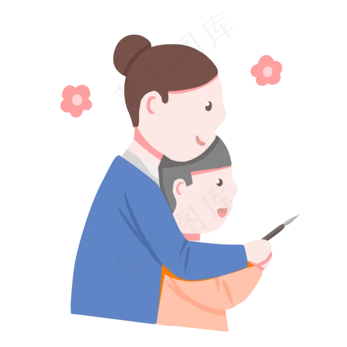 教师节老师和儿童卡通人物(2000X2000(DPI:300))psd模版下载