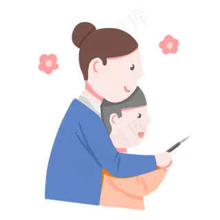 教师节老师和儿童卡通人物