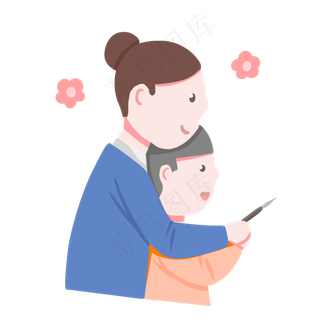 教师节老师和儿童卡通人物