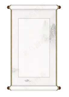 中国风空白画卷