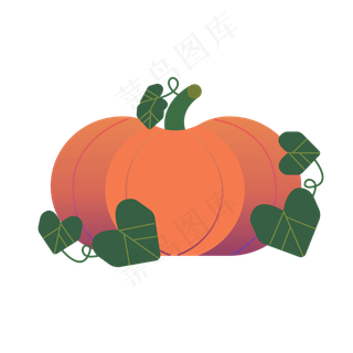 卡通手绘南瓜秋天丰收矢量图