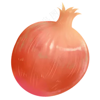 手绘写实水果石榴免扣PSD文件