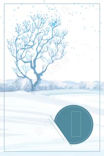 唯美浪漫冬季雪花广告设计