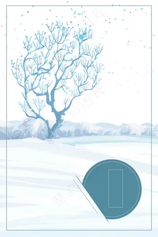 唯美浪漫冬季雪花广告设计