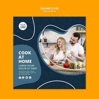 家庭烹饪宣传单,DM传单模板