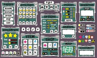 用于创建游戏的游戏用户界面和主题