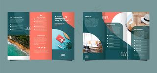 抽象三折页小册子设计