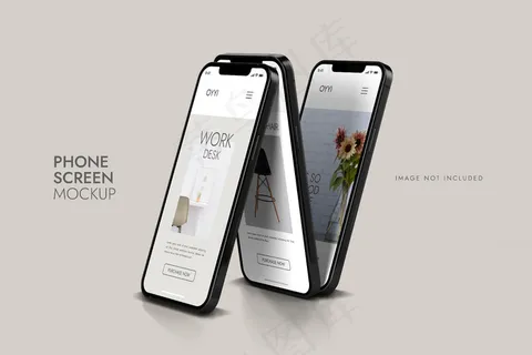 手机和屏幕-ui ux应用程序演示模型样机 手机和屏幕-ui ux应用程序演示模型样机