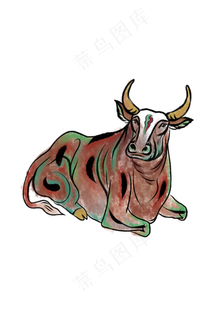 2021新年水墨牛年