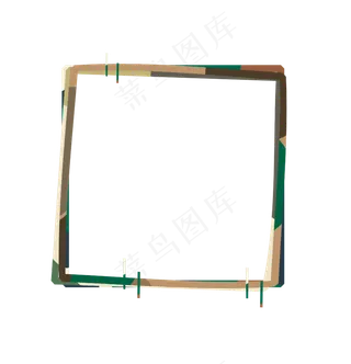 军训迷彩边框纹理设计免抠
