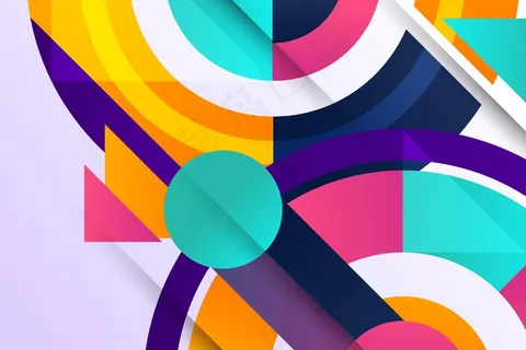圆形几何渐变背景 圆形几何渐变背景