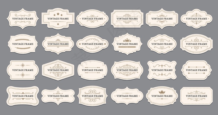 装饰性标签框。