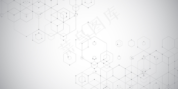 六边形设计的抽象技术横幅bannereps,ai矢量模版下载