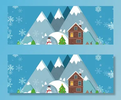 简约圣诞节卡通banner