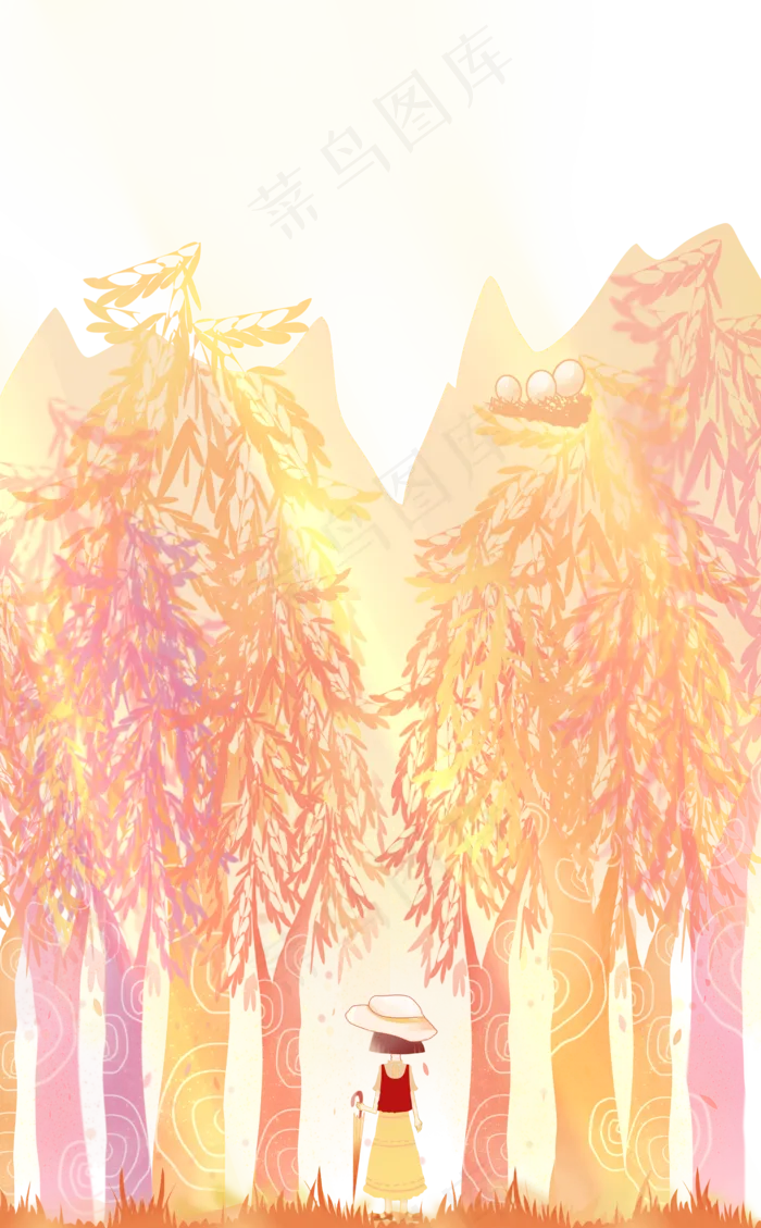 秋天树林(2480X3508(DPI:299))psd模版下载