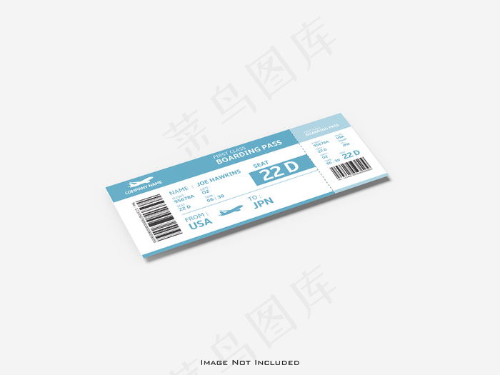 白色车票psd模版下载