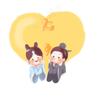 七夕情人节牛郎织女电商风格