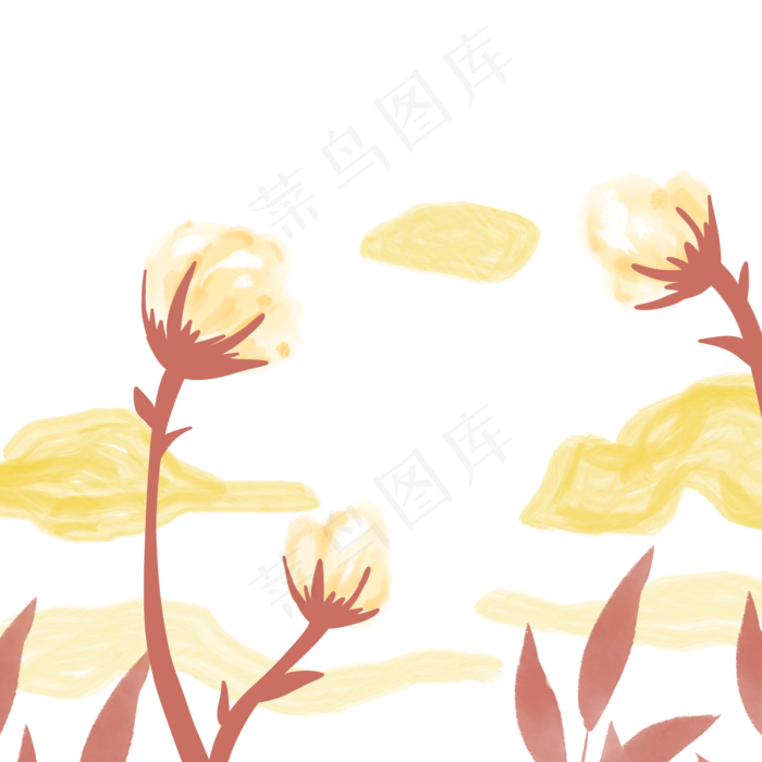 二十四节气寒露棉花(2000X2000(DPI:300))psd模版下载