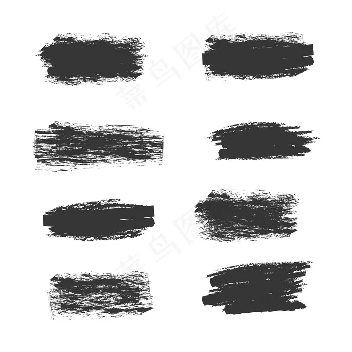Grunge画笔系列eps,ai矢量模版下载