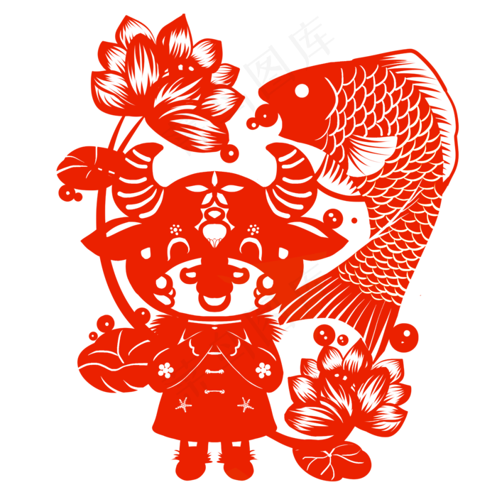 牛年财神送祝福(2000X2000(DPI:300))psd模版下载