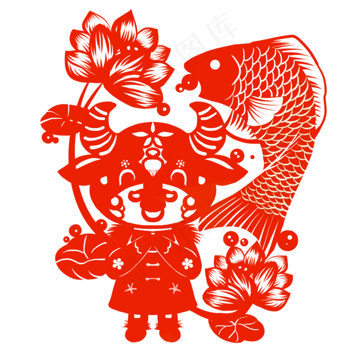 牛年财神送祝福(2000X2000(DPI:300))psd模版下载