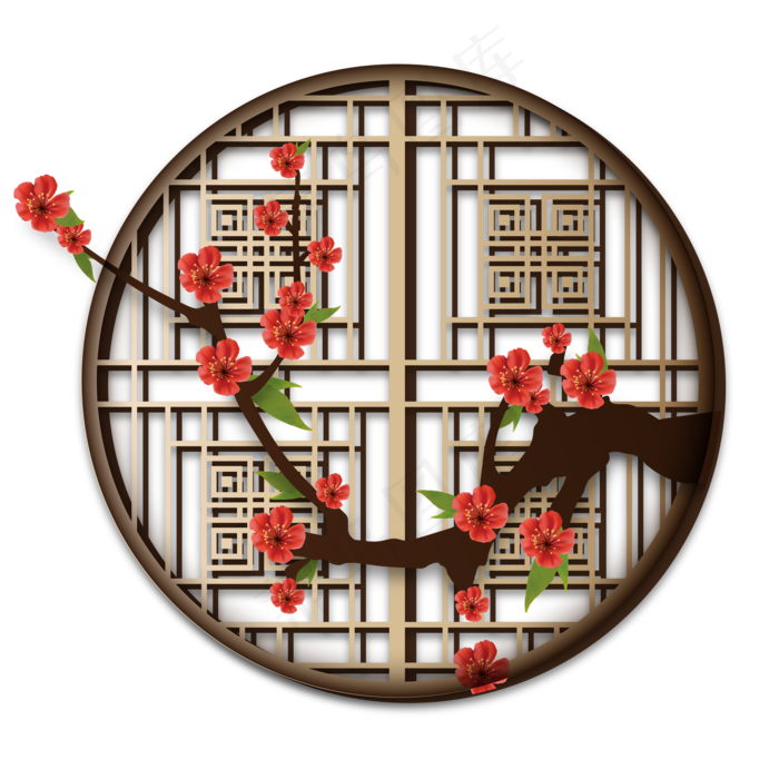 中国风传统窗户装饰