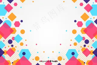 抽象背景和彩色方块