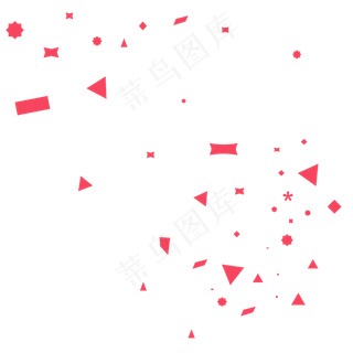 红色漂浮元旦装饰