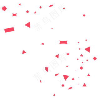 红色漂浮元旦装饰