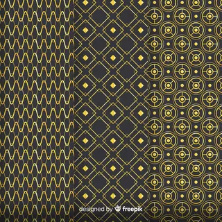 几何金色豪华图案包