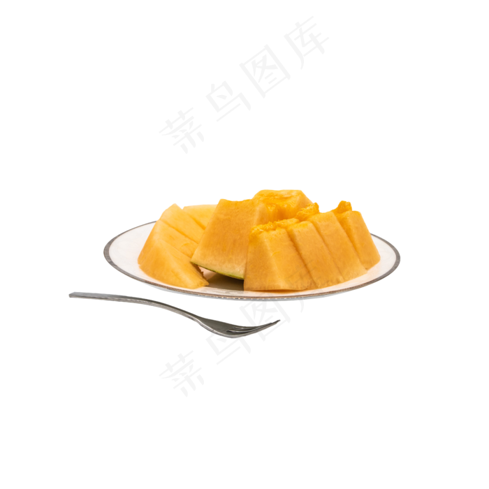 一盘黄色哈密瓜