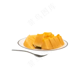 一盘黄色哈密瓜