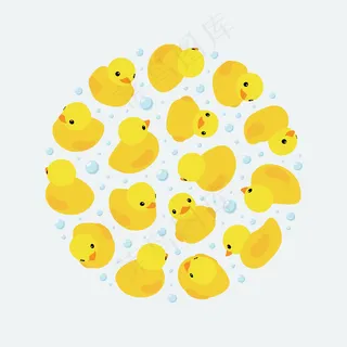 黄色橡胶鸭做的装饰物