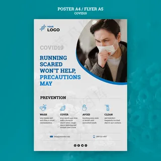Covid19概念海报模板