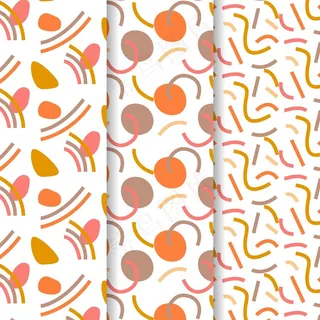 线和点抽象手绘图案模板