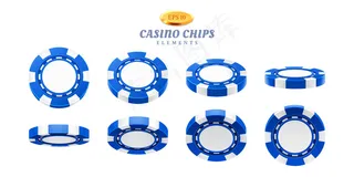 动画精灵为现实赌场筹码或帧赌博空令牌翻转，移动周期为塑料空白筹码。赌博主题