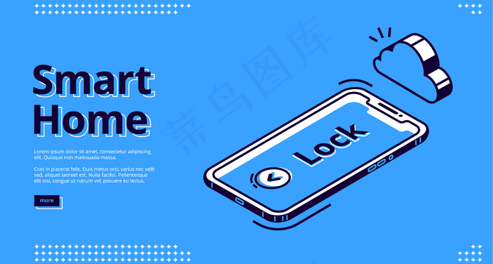 智能家居钥匙、手机图标登陆页面