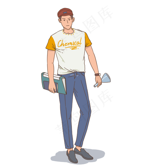 教师节主题年轻男老师卡通形象