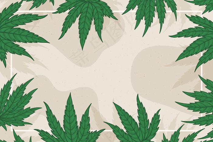 植物拷贝空间大麻叶背景eps,ai矢量模版下载