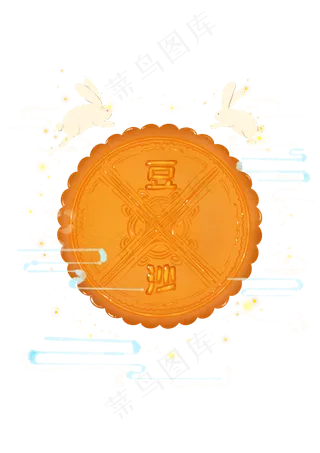 手绘中秋兔子月饼点心