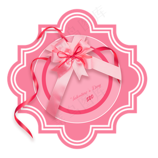 情人节粉丝丝带蝴蝶结png