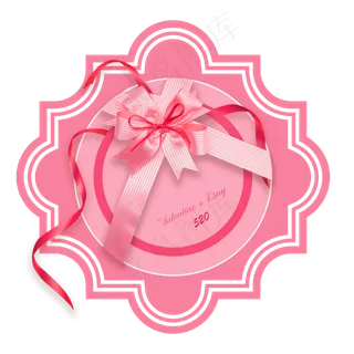 情人节粉丝丝带蝴蝶结png