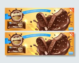豪华巧克力冰淇淋条广告